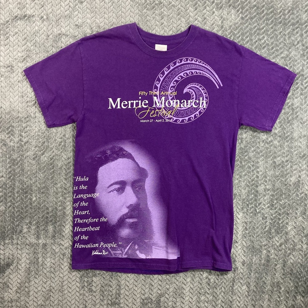 53rd Merrie Monarch Festival Hawaii Women's Medium Purple Tee Short Sleeve